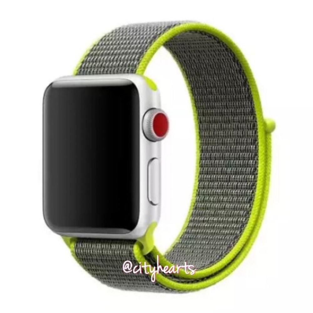 NEW Neon Yellow Apple Watch Sport Loop Band